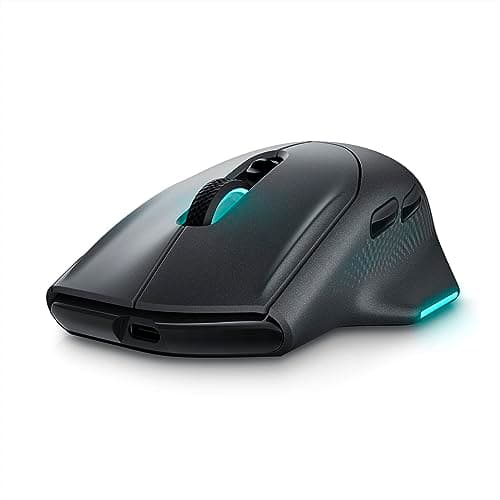 Alienware AW620M - Souris - pour droitiers - optique - 7 boutons - sans fil, filaire - USB, 2.4 GHz - Dark Side of the Moon (Noir) - Pour la vente au détail - boîte