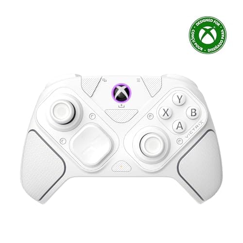 Turtle Beach Victrix Pro BFG Reloaded Blanc Xbox Manette de gaming modulaire sans fil w/Bluetooth, module Fightpad et effet Hall pour Xbox Series X et S, Xbox One et PC