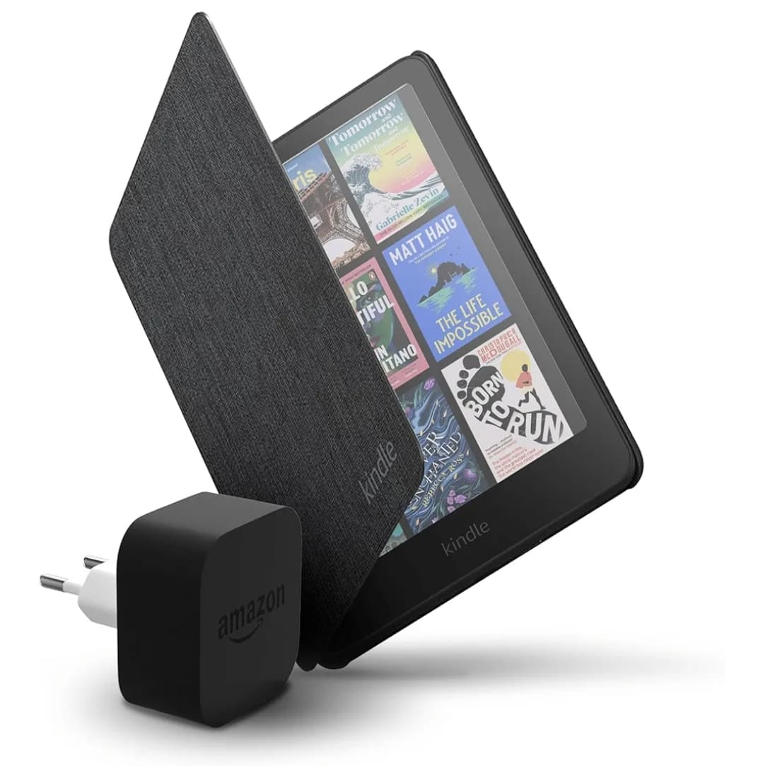 Amazon Kindle Colorsoft 16 GB + étui noir en tissu + adaptateur 9 W