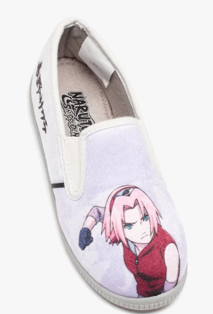 Chaussons fille imprimés en velours - Naruto