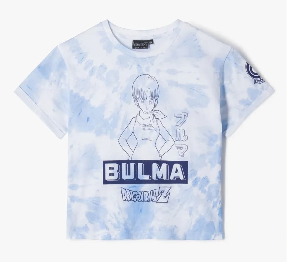 Tee-shirt ample et court avec motif manga fille - Dragon Ball Z