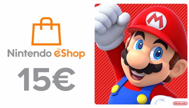 Carte cadeau remisé Ex: Carte Nintendo eShop 15€ à 13.89€
