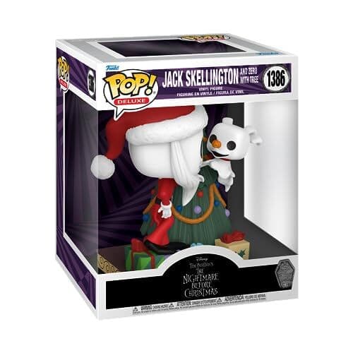 Funko Pop! Deluxe: Disney The Nightmare Before Christmas 30th - Jack Skellington & Zero with Tree - Figurine en Vinyle à Collectionner - Idée de Cadeau - Produits Officiels - Movies Fans